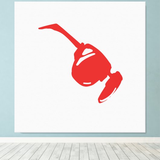 Futuristic Red Tech Desi.Bold and minimal digital  Leinwanddruck (Insitu (Holzboden))