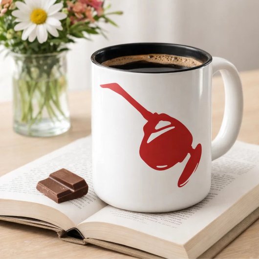 Futuristic Red Tech Design.Für Programmierer und E Zweifarbige Tasse