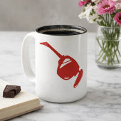 Futuristic Red Tech Design.Für Programmierer und E Zweifarbige Tasse