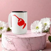 Futuristic Red Tech Design.Für Programmierer und E Zweifarbige Tasse