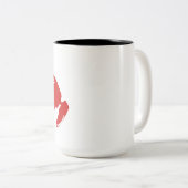 Futuristic Red Tech Design.Für Programmierer und E Zweifarbige Tasse (VorderseiteRechts)