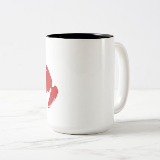 Futuristic Red Tech Design.Für Programmierer und E Zweifarbige Tasse (VorderseiteRechts)