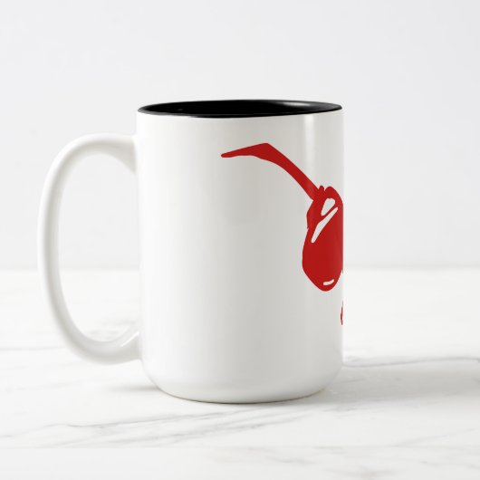 Futuristic Red Tech Design.Für Programmierer und E Zweifarbige Tasse (Links)