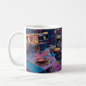 Futuristic Retro Arcade in Outer Space Kaffeetasse (Links)