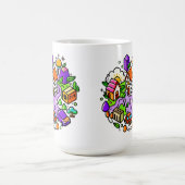 Futuristic Ride: Psychedelic Car Journey Kaffeetasse (Mittel)