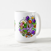 Futuristic Ride: Psychedelic Car Journey Kaffeetasse (VorderseiteRechts)