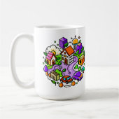 Futuristic Ride: Psychedelic Car Journey Kaffeetasse (Links)