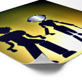 Futuristic Robo-Pup: Eine Sci-Fi-Drehung über Hund Poster (Ecke)