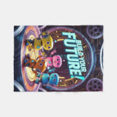 Futuristic Robot and Astronaut Children Fleecedecke (Vorderseite (Horizontal))