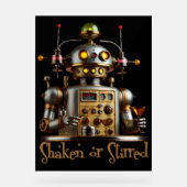 Futuristic Robot Bartender "Shaken or Stirred" Acrylschild (Vorderseite)