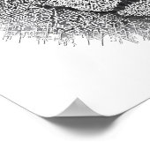 Futuristic Robotics Art: Cybernetic King Lion Head Poster (Ecke)