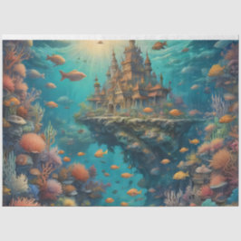 Futuristic scene of the Forest Landscape Seidenpapier