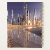 Futuristic Sci-Fi City Reflected In Desert Sands Planer (Rückseite)