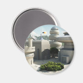 Futuristic Sci-Fi Townscape Magnet (Vorderseite/Rückseite)