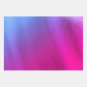 Futuristic Space Pink Blue Ombre Fantasy Geschenkpapier Set (Vorderseite 3)
