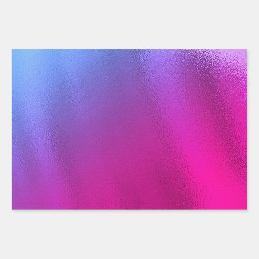 Futuristic Space Pink Blue Ombre Fantasy Geschenkpapier Set (Vorderseite 3)