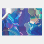 Futuristic Space Pink Blue Ombre Fantasy Geschenkpapier Set (Vorderseite 2)