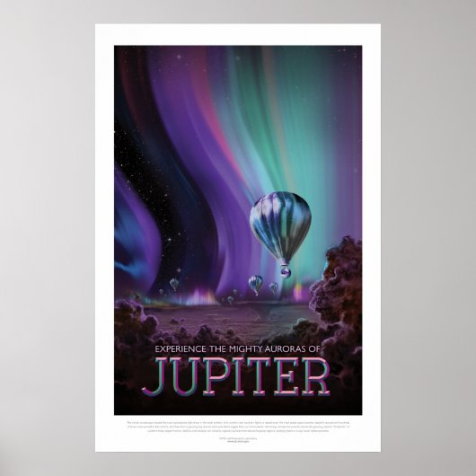 Futuristic Space Poster - Ballons auf Jupiter (Vorne)