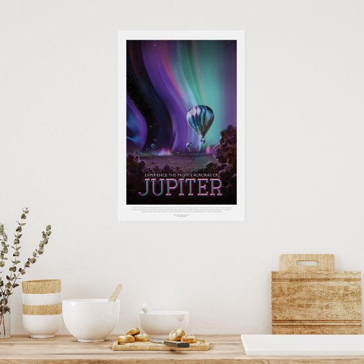 Futuristic Space Poster - Ballons auf Jupiter (Küche)