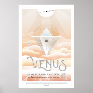 Futuristic Space Poster - Venusisches Observatory