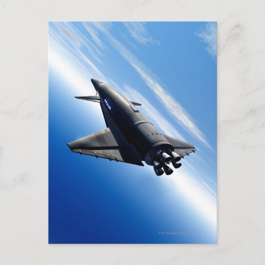 Futuristic Space Shuttle Postkarte (Vorderseite)