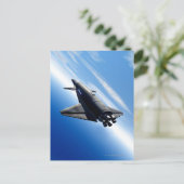 Futuristic Space Shuttle Postkarte (Stehend Vorderseite)