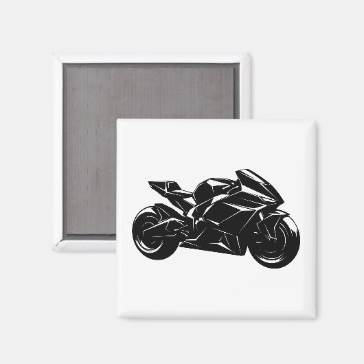 Futuristic Sport Motorcycle Design Magnet (Vorderseite/Rückseite)