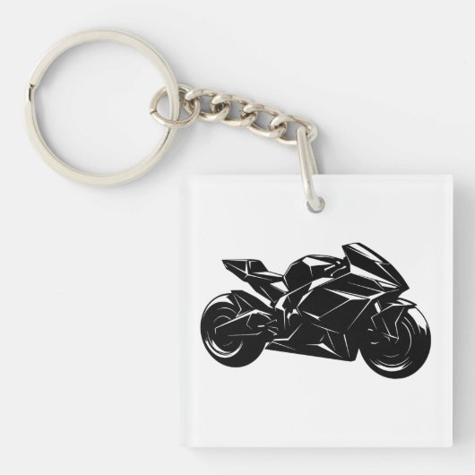Futuristic Sport Motorcycle Design Schlüsselanhänger (Vorderseite)