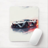 Futuristic Sports Car - Sleek AI Generated Design Mousepad (Mit Mouse)