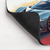 Futuristic Sports Car - Sleek AI Generated Design Mousepad (Ecke)