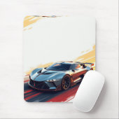 Futuristic Sports Car - Sleek AI Generated Design Mousepad (Mit Mouse)