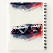 Futuristic Sports Car - Sleek AI Generated Design Notizblock (Rückseite)