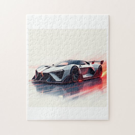Futuristic Sports Car - Sleek AI Generated Design Puzzle (Vertikal)