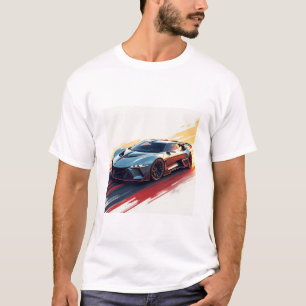 Futuristic Sports Car - Sleek AI Generated Design T-Shirt