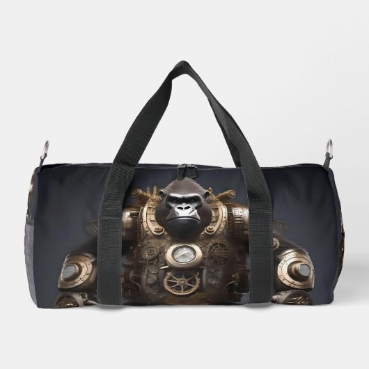 Futuristic Steampunk Gorilla, Duffle Bag (Rückseite)