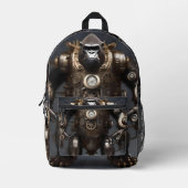 Futuristic Steampunked Gorilla, Bedruckter Rucksack (Vorderseite)