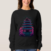 Futuristic Synthwave Temple Sweatshirt (Vorderseite)
