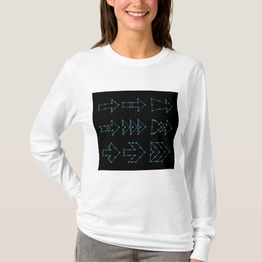 Futuristic Tech Arrow Circuit Design T-Shirt (Vorderseite)