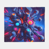 Futuristic Tech Orb Blanket | Komfort Fleecedecke (Vorderseite (Horizontal))