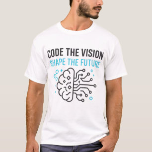 Futuristic Tech Visionary: Abstrakter Binary Code T-Shirt