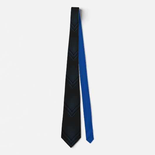 Futuristic Thin Blue Line Neck Tie Krawatte (Vorderseite)
