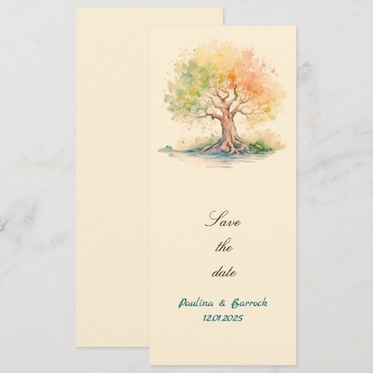 Futuristic tree pedestal - Vorzeichen Einladung (Vorne/Hinten)