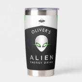 Futuristic UFO & Alien Head Thermobecher (Links)