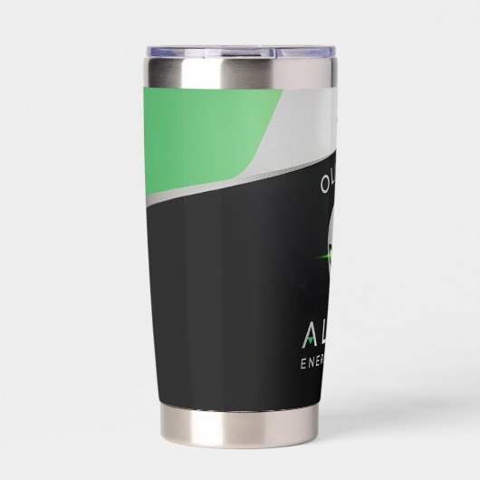 Futuristic UFO & Alien Head Thermobecher (Vorderseite)