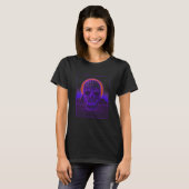 Futuristic Vaporwave Aesthetic Skull Retro Synthwa T-Shirt (Vorne ganz)