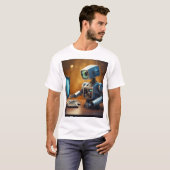 Futuristic Vibes ・ Robot Design ・ Technisch Inspir T-Shirt (Vorne ganz)