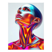 Futuristic woman portrait, sci-fi aesthetics, neon fotodruck (Vorne)