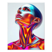 Futuristic woman portrait, sci-fi aesthetics, neon fotodruck (Vorne)