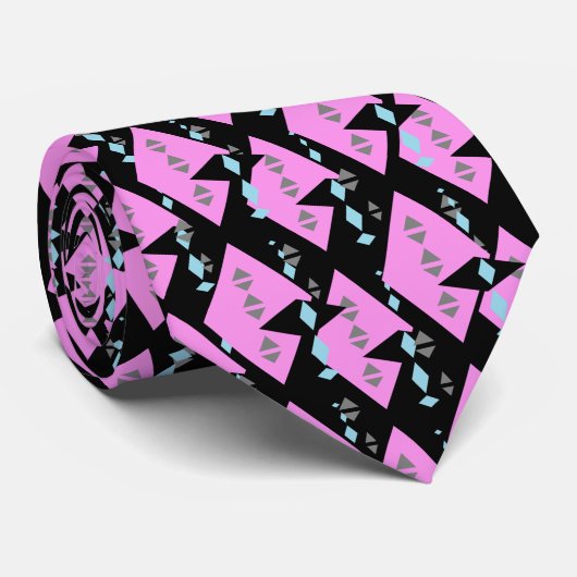 Futuristik Diamond Pattern Krawatte (Gerollt)