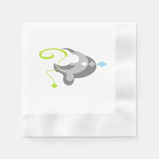 Futuristik Modern Geometric Napkins Serviette (Vorderseite)